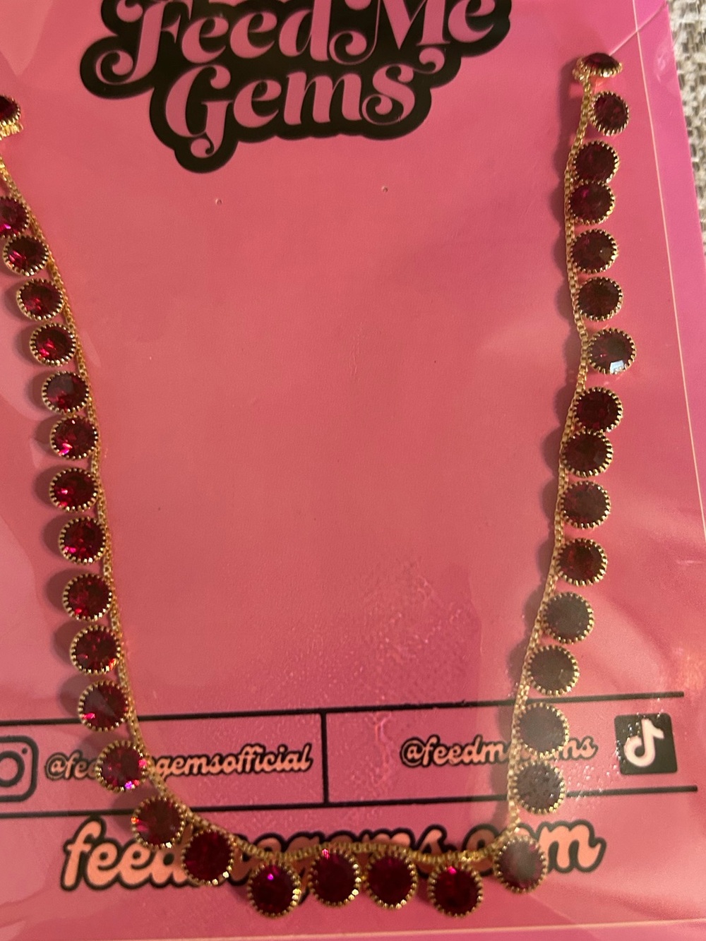 Feed Me Gems Burgundy Baby Heirloom Necklace NWT Sold Out $54.25 - Picture 7 of 7